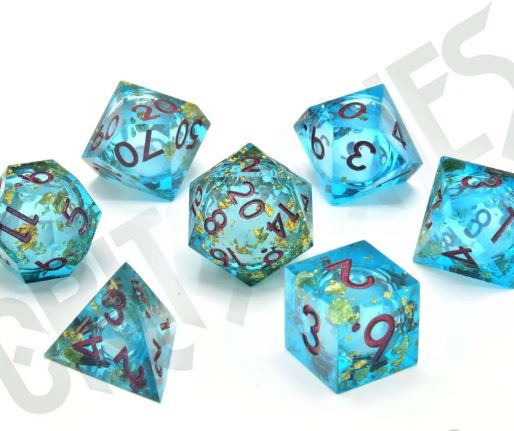 Aqua Astra Liquid Core RPG Dice Set
