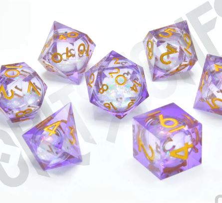 Arcane Sparkle Liquid Core RPG Dice Set