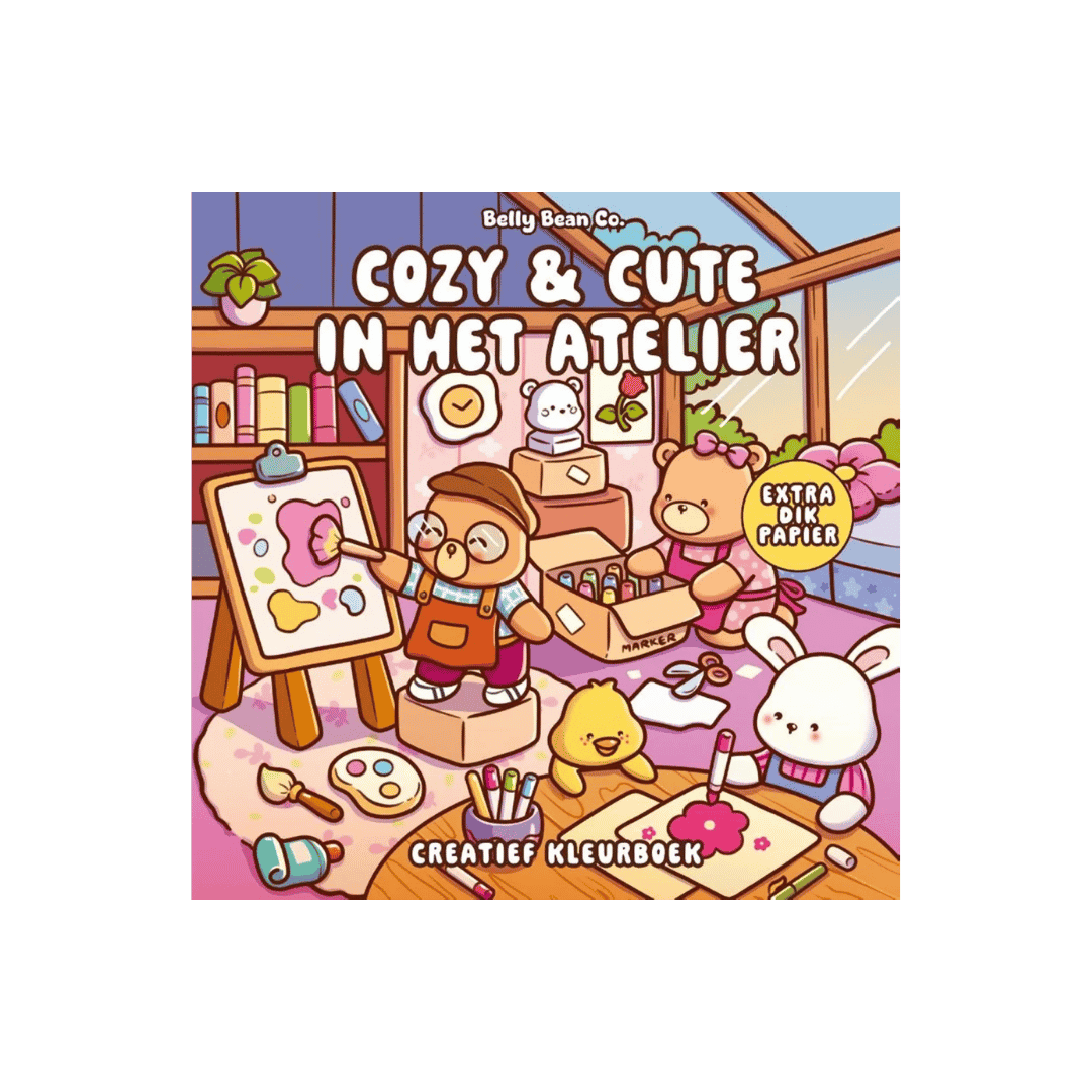 Cozy & cute in het atelier - Kleurboek