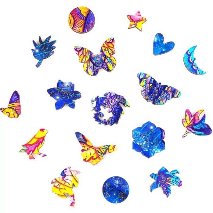 Unidragon Wooden Puzzle Intergalaxy Butterfly