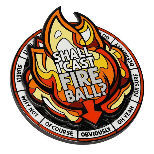 Casting Fireball Spinner Pin