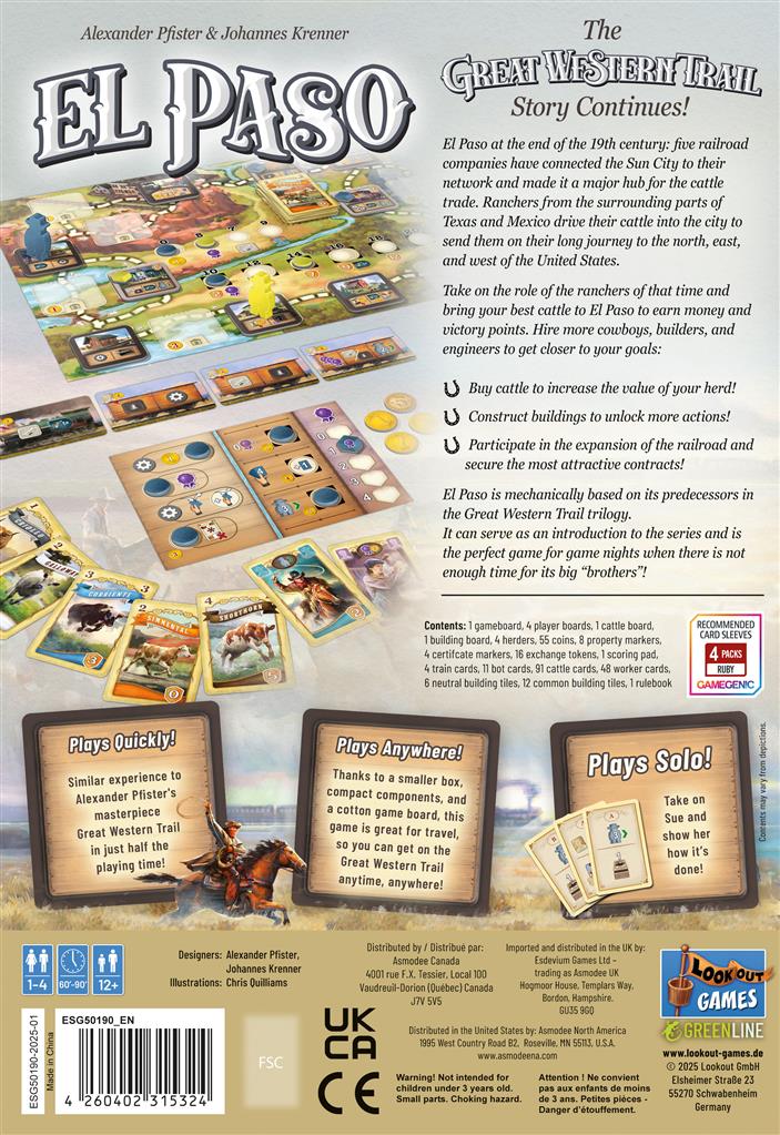 Great Western Trail: El Paso - Bordspel (ENG)