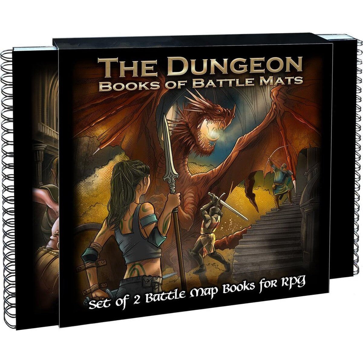 thumbnail image 2 of Dungeon Books Of Battle Mats - Modular RPG Map Set For Tabletop Gaming 2 of 13