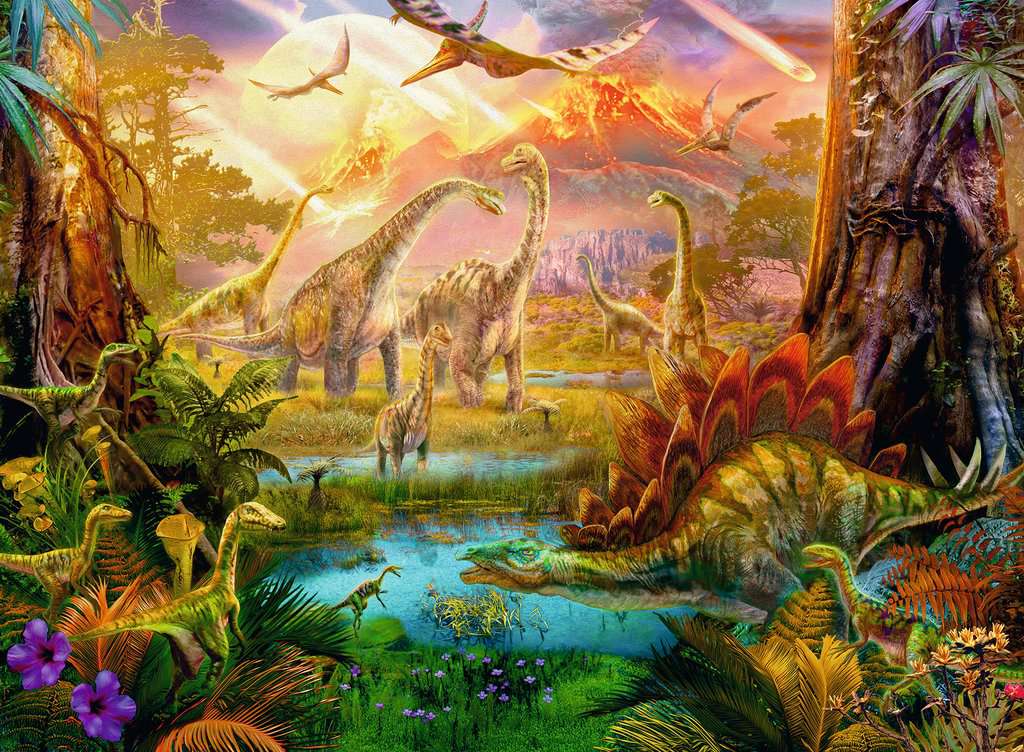 Land van de dinosauriërs, 500 stukjes - Puzzel