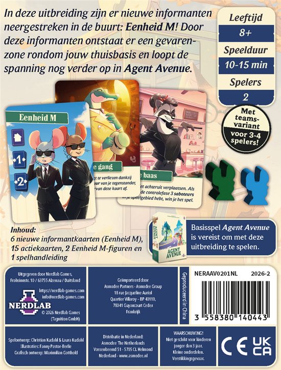 Agent Avenue: Eenheid M - Bordspel (NL)