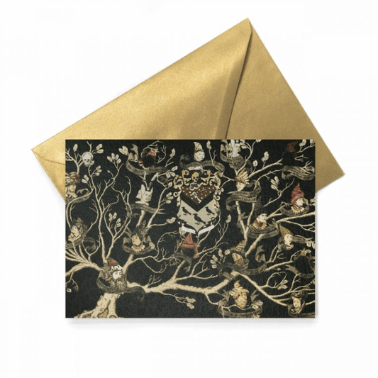 Black Family Tapestry Foiled Notecard