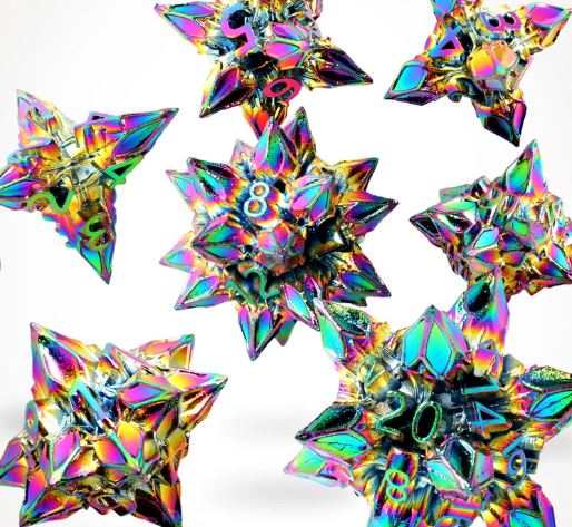 Chaotic Bane Metal RPG Dice Set