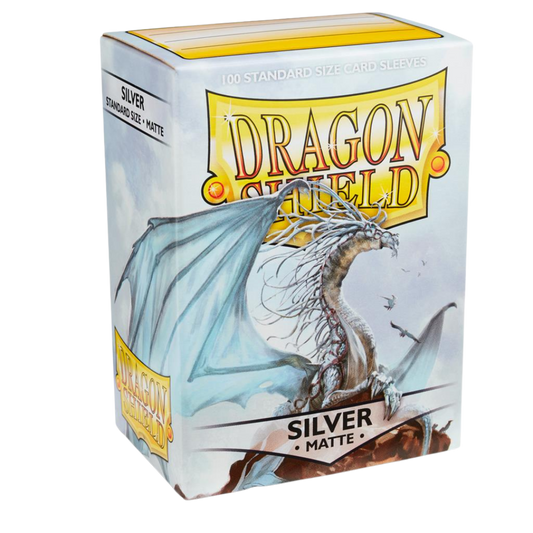 Dragon Shield Matte Sleeves – Silver – 100 stuks