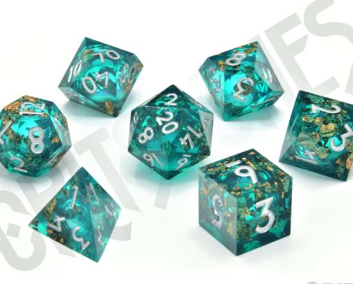 Forest Fountain Liquid Core RPG Dice Set