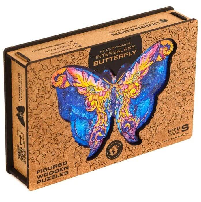 Unidragon Wooden Puzzle Intergalaxy Butterfly