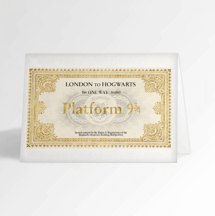 Hogwarts Express Ticket Notecard