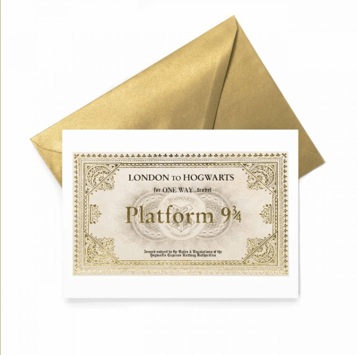 Hogwarts Express Ticket Notecard