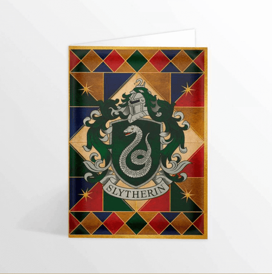 Slytherin Crest Foiled Notecard