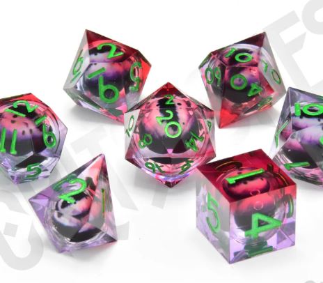 Poison Ivy Vision Floating Eye RPG Dice Set