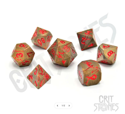 Rage Within Metal RPG Dice Set
