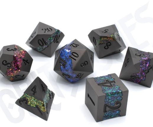 Spectrum Trails Metal RPG Dice Set