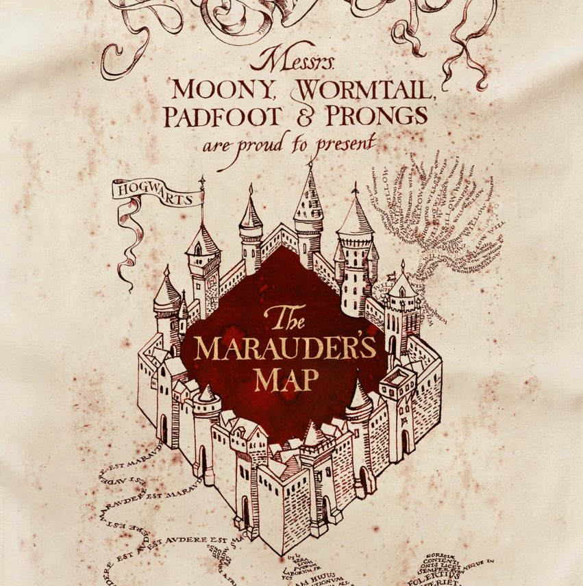 Marauder's Map Tea Towel