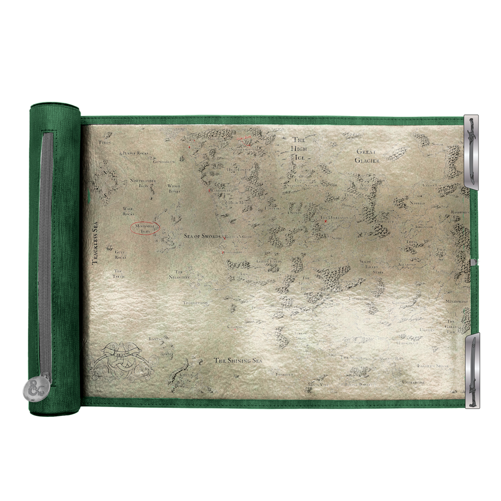 Artifacts Across Eternities: Drizzt & the Forgotten Realms Premium Dice Scroll Map