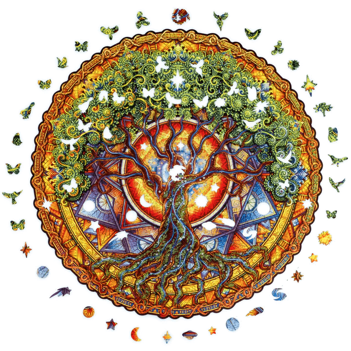 Unidragon Wooden Puzzle Mandala Tree of Life