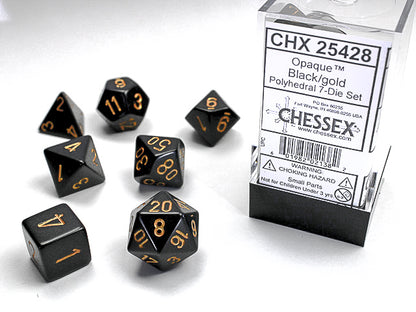 Chessex Opaque Polyhedral 7-Die Set (Diverse Kleuren)