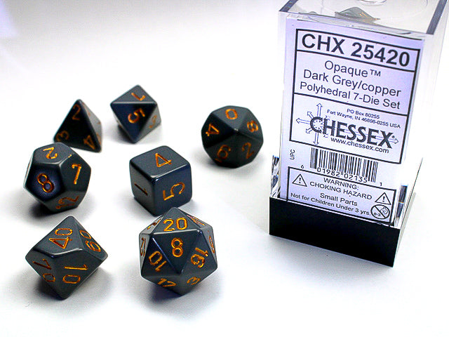 Chessex Opaque Polyhedral 7-Die Set (Diverse Kleuren)